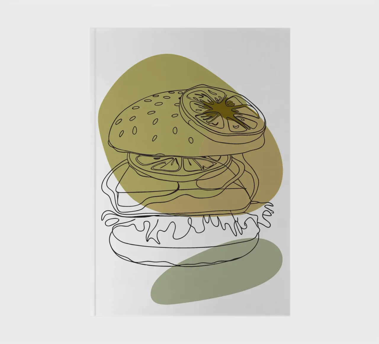 Minimalist Burger notebook by RELAXING TOUCH