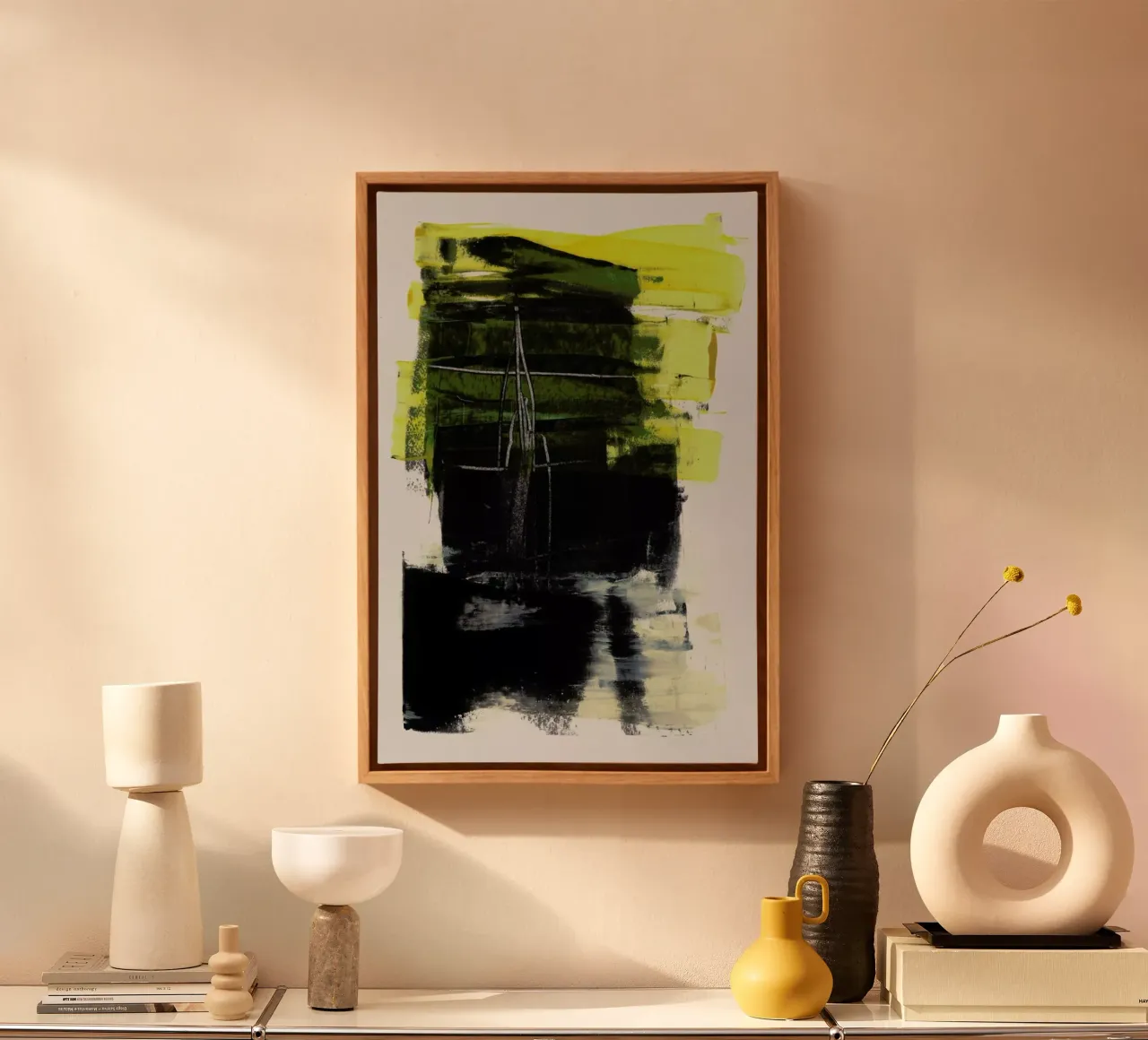 Layers 08 canvas met Baklijst van IRIS LEHNHARDT FINE ART