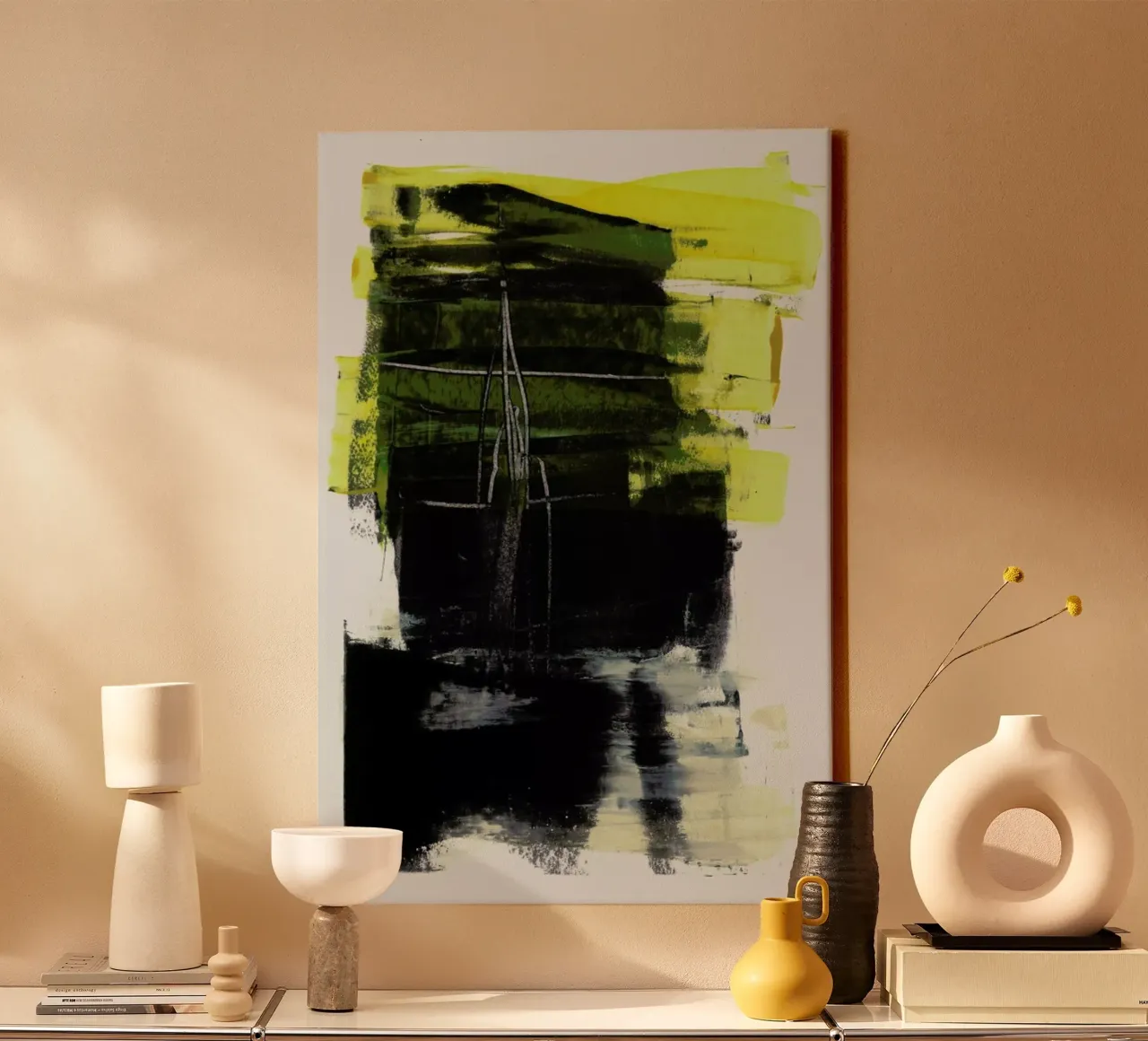 Layers 08 canvas met Baklijst van IRIS LEHNHARDT FINE ART
