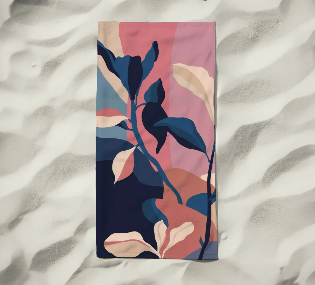 Botanical Abstract Form Strandtuch von Lumie Layers