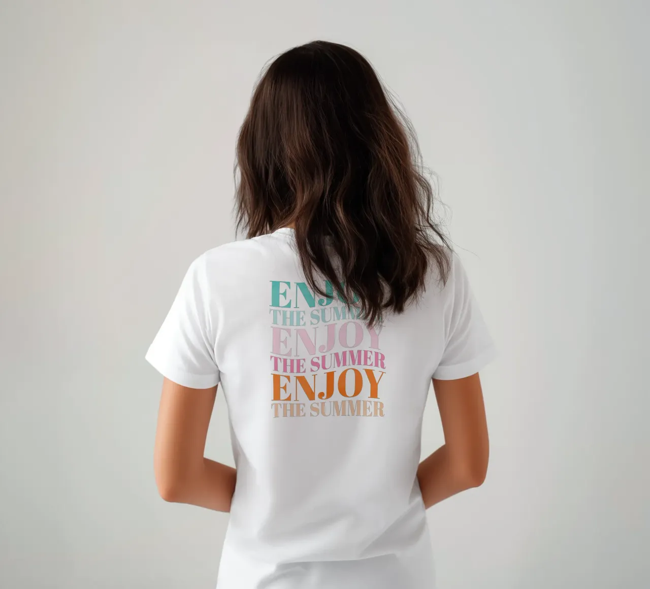 Enjoy the Summer.  Beautiful Type Design to Relax t-shirt da CalliLetters