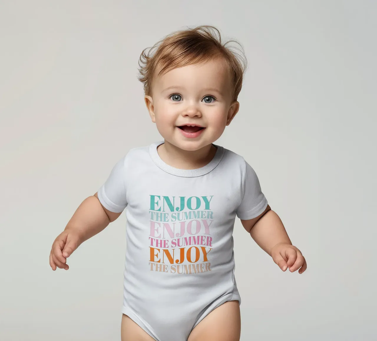 Enjoy the Summer.  Beautiful Type Design to Relax body neonato maniche corte da CalliLetters