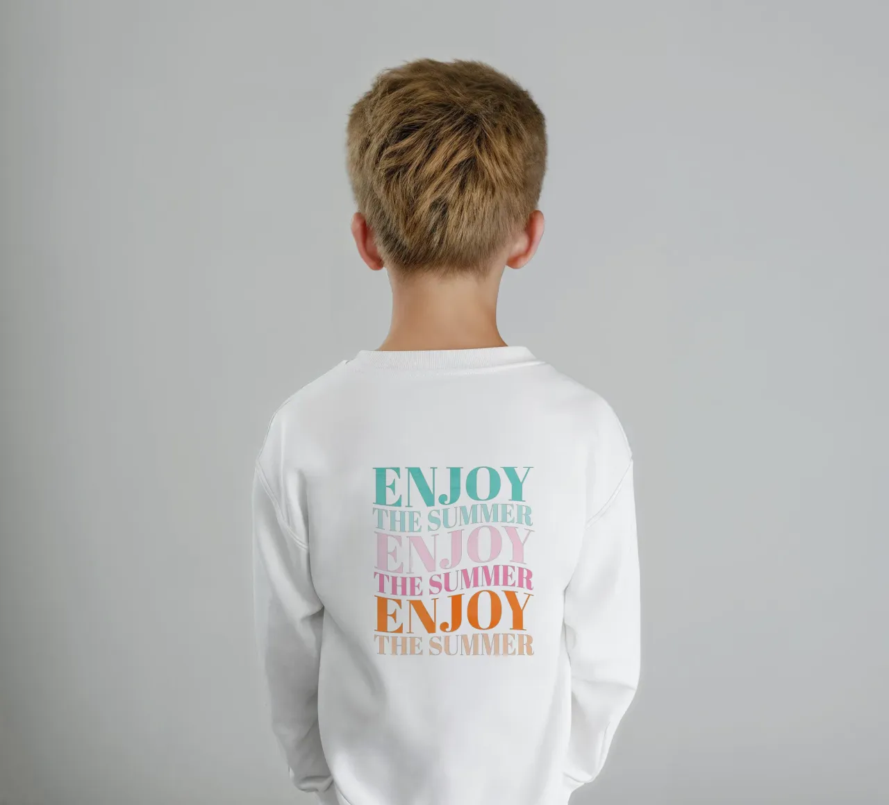 Enjoy the Summer.  Beautiful Type Design to Relax felpa bambino da CalliLetters