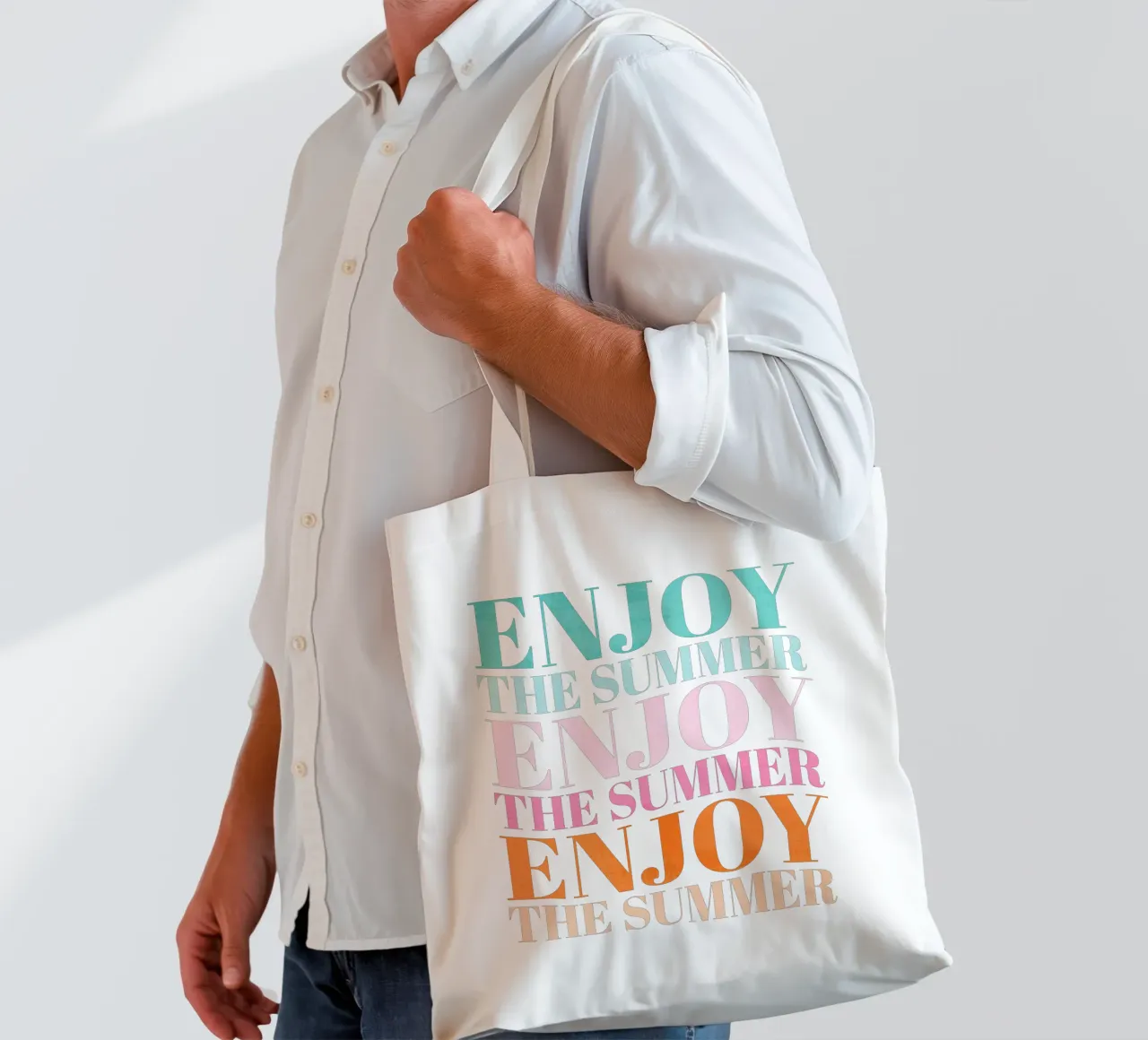 Enjoy the Summer.  Beautiful Type Design to Relax borsa in juta da CalliLetters