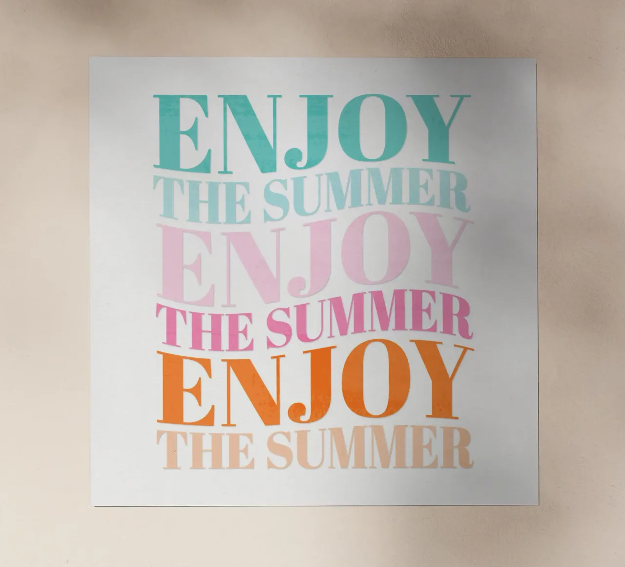 Enjoy the Summer.  Beautiful Type Design to Relax pellicola backlit da CalliLetters