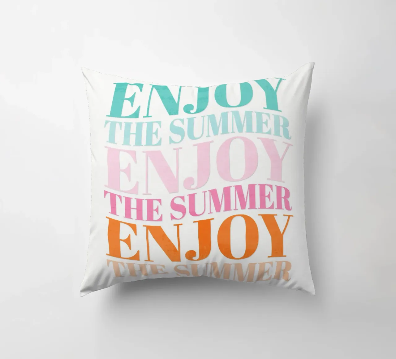 Enjoy the Summer.  Beautiful Type Design to Relax cuscino da CalliLetters