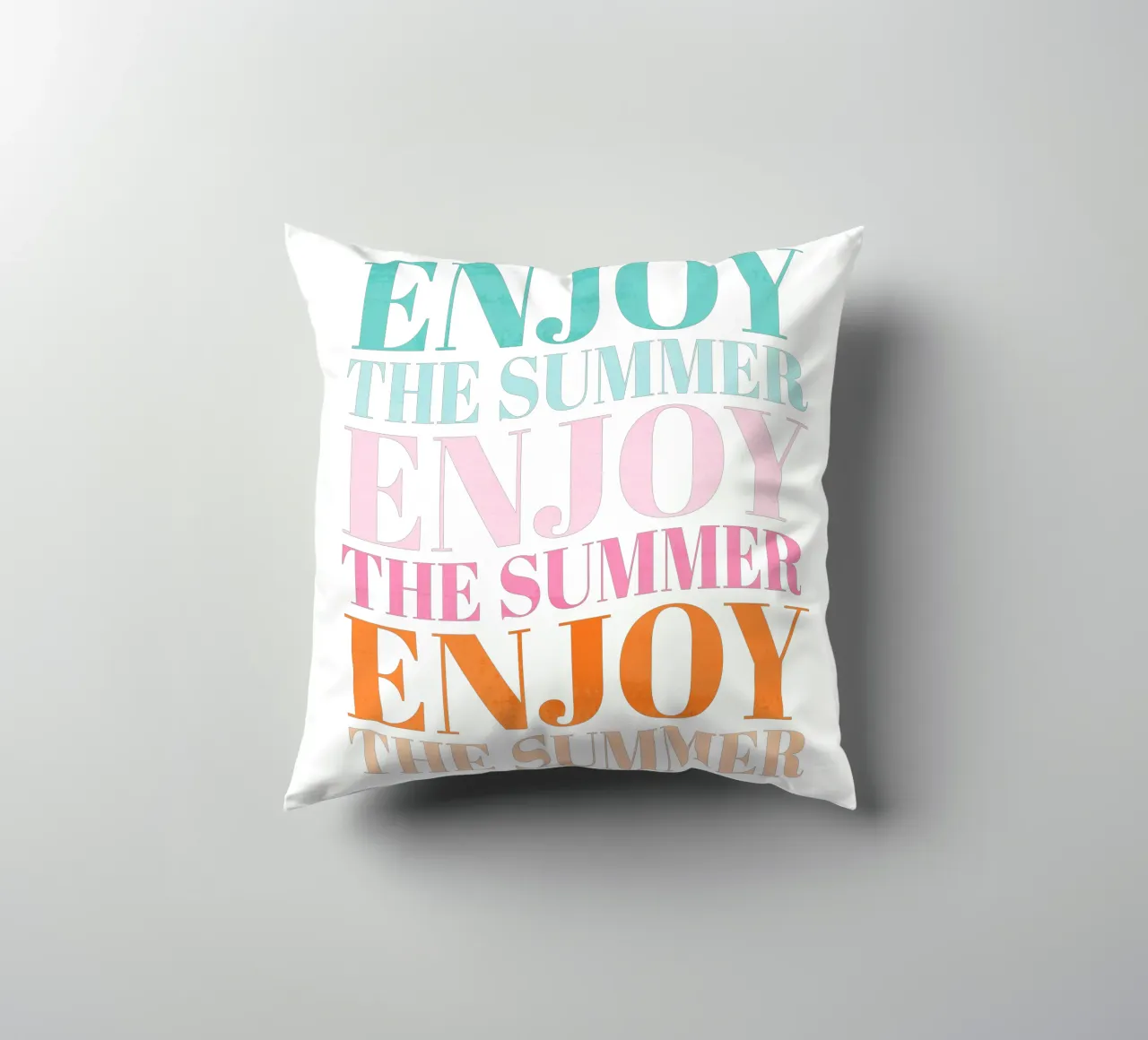 Enjoy the Summer.  Beautiful Type Design to Relax cuscino da CalliLetters