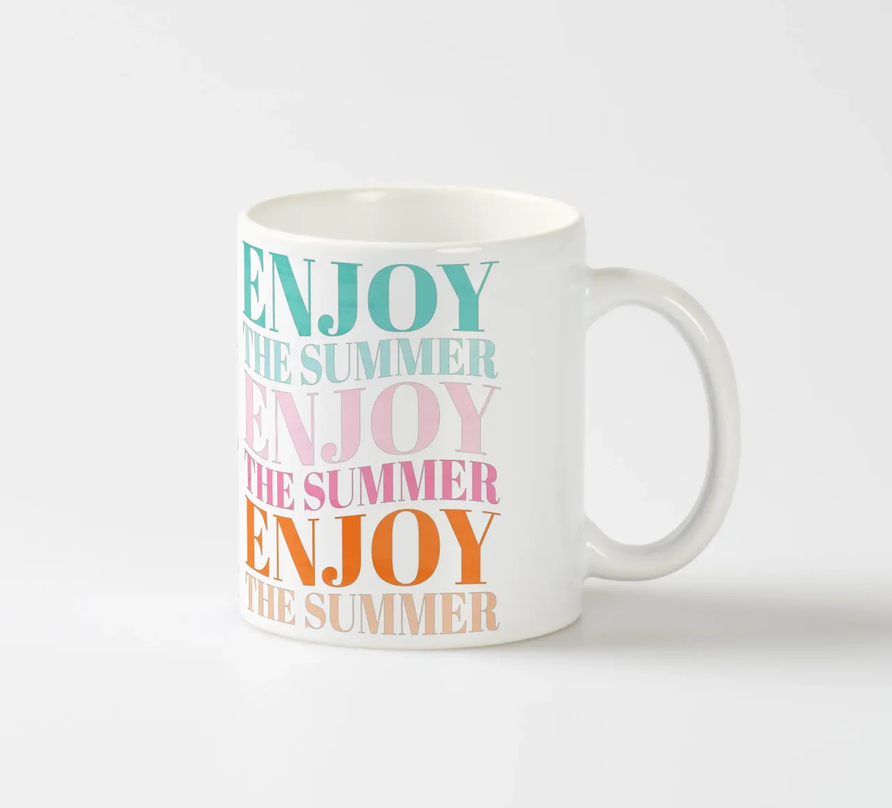 Enjoy the Summer.  Beautiful Type Design to Relax tazza in ceramica da CalliLetters