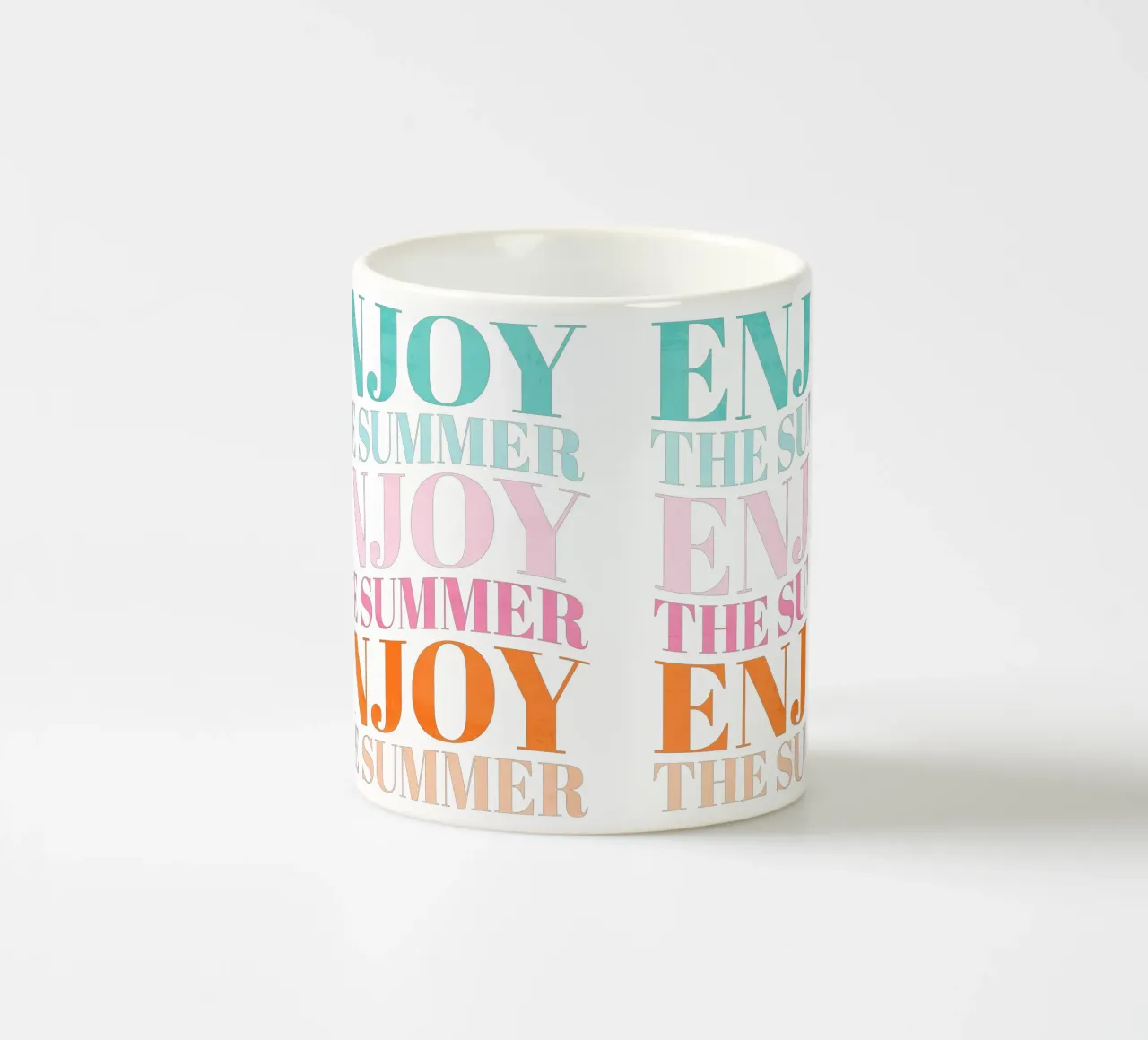 Enjoy the Summer.  Beautiful Type Design to Relax tazza in ceramica da CalliLetters