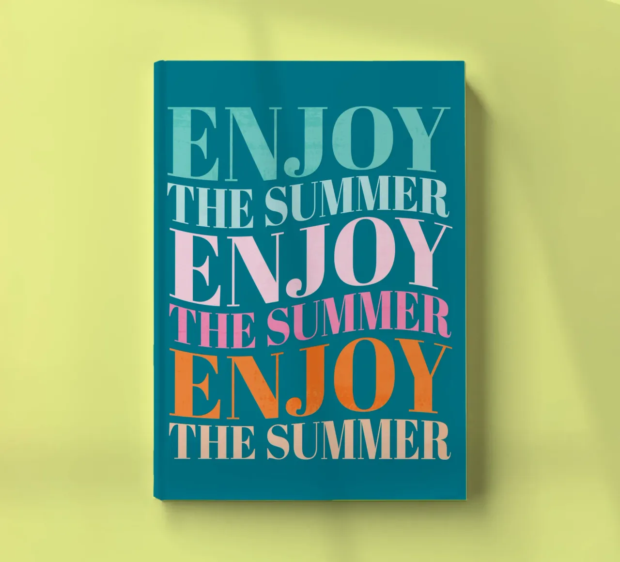 Enjoy the Summer.  Beautiful Type Design to Relax notebook by CalliLetters
