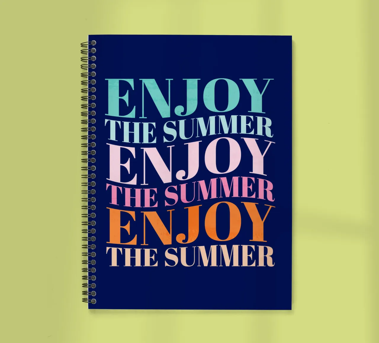 Enjoy the Summer.  Beautiful Type Design to Relax spiral notebook by CalliLetters