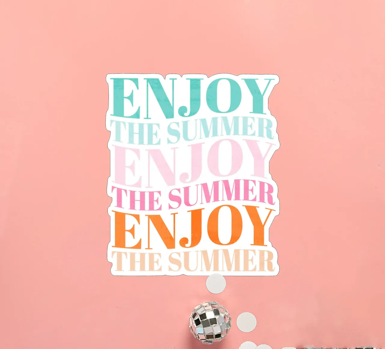 Enjoy the Summer.  Beautiful Type Design to Relax adesivo da CalliLetters