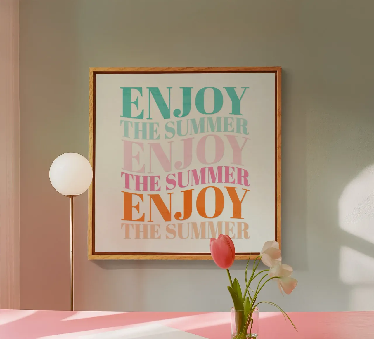 Enjoy the Summer.  Beautiful Type Design to Relax plexiglass da CalliLetters