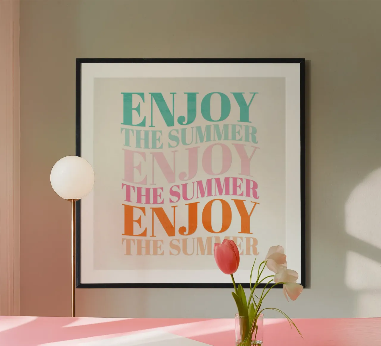 Enjoy the Summer. Beautiful Type Design to Relax poster da CalliLetters