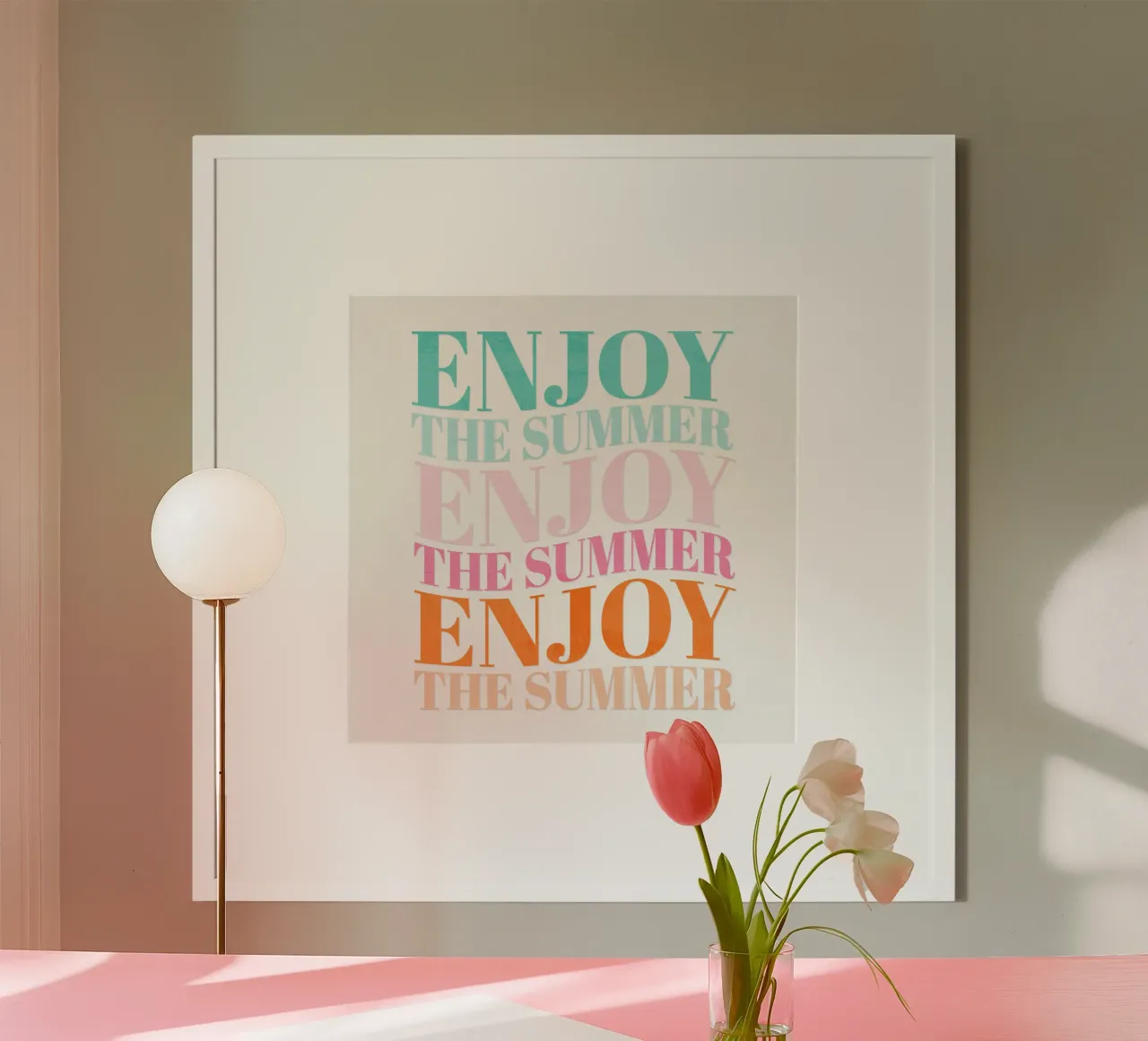 Enjoy the Summer.  Beautiful Type Design to Relax carta hahnemühle da CalliLetters