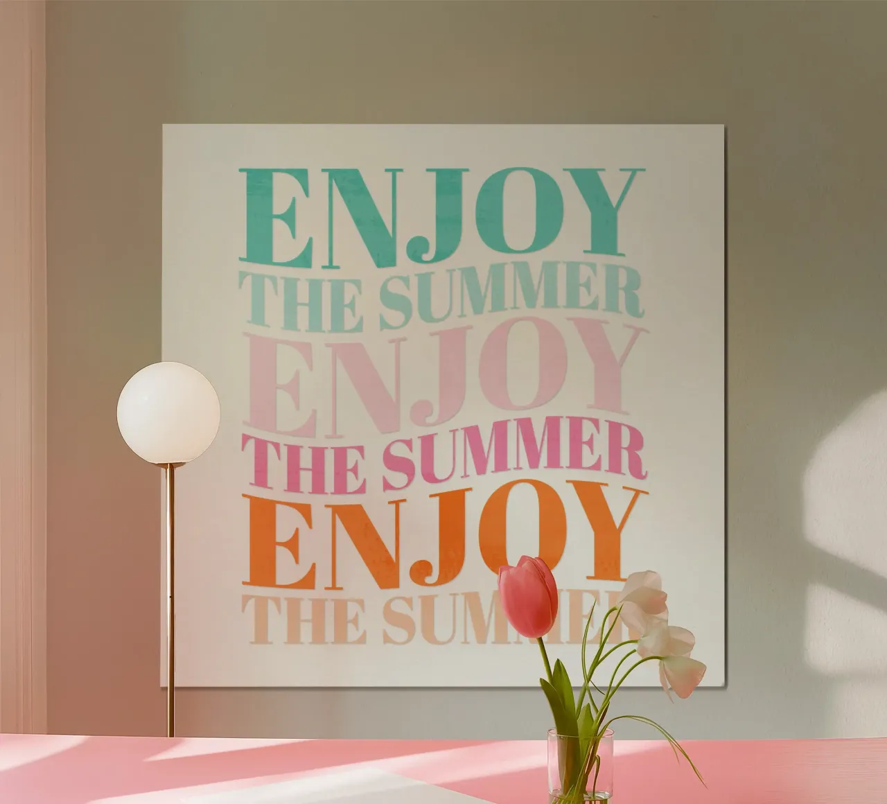 Enjoy the Summer.  Beautiful Type Design to Relax poster da CalliLetters