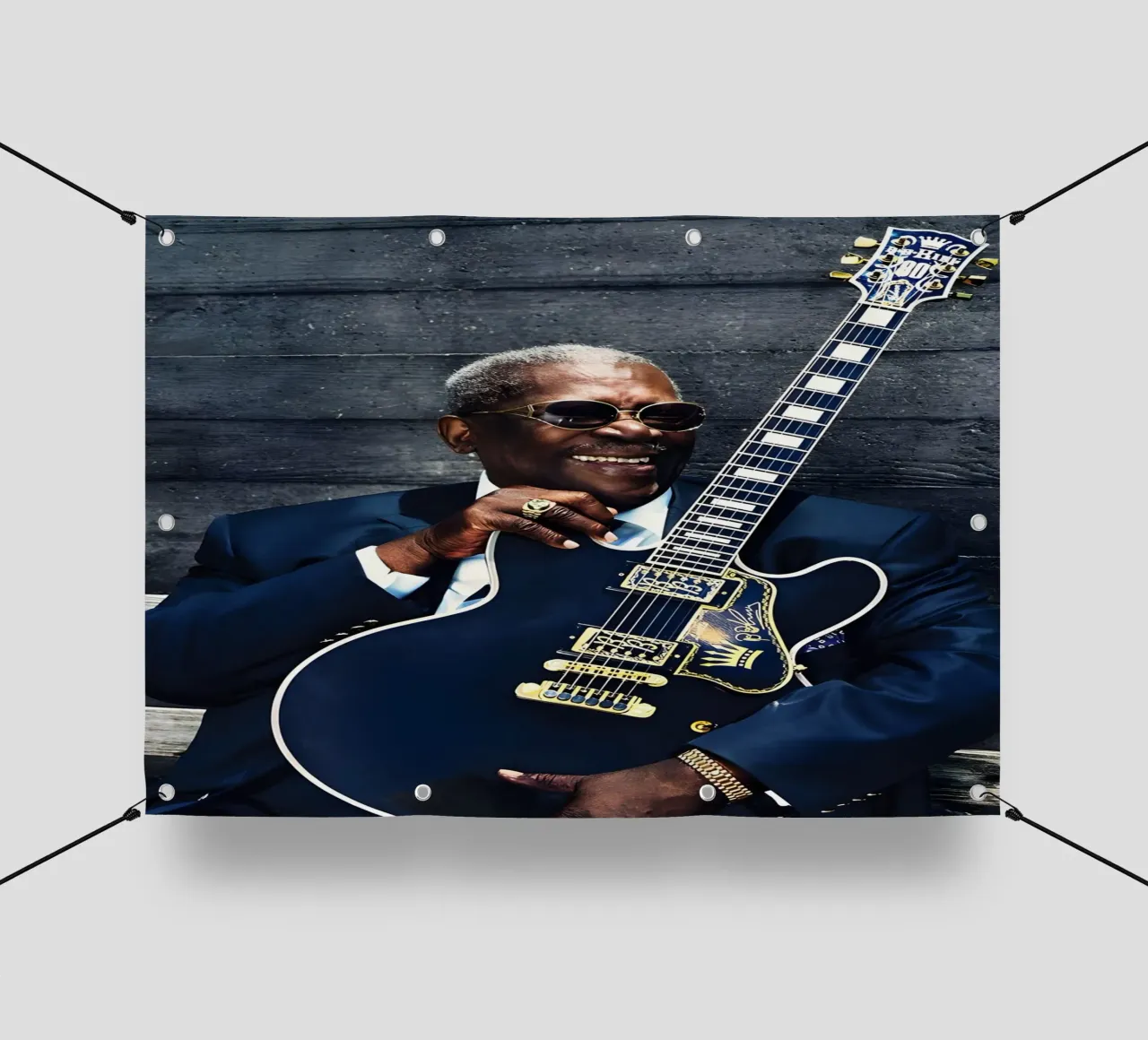 B.B. King telo in pvc da Low poly art