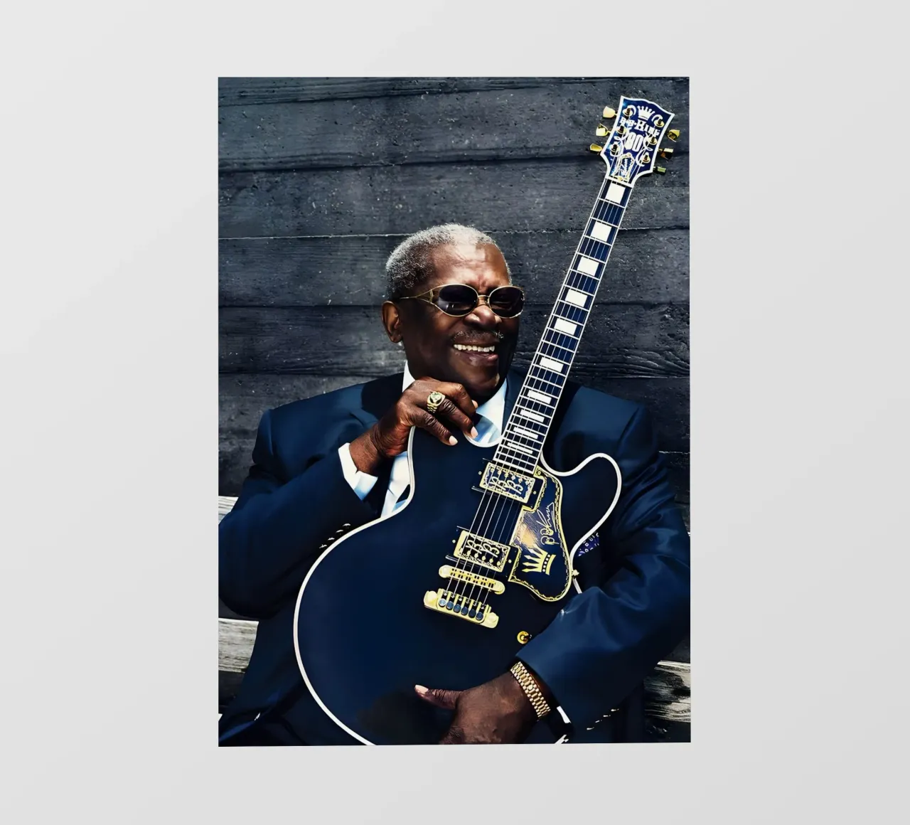 B.B. King telo in pvc da Low poly art