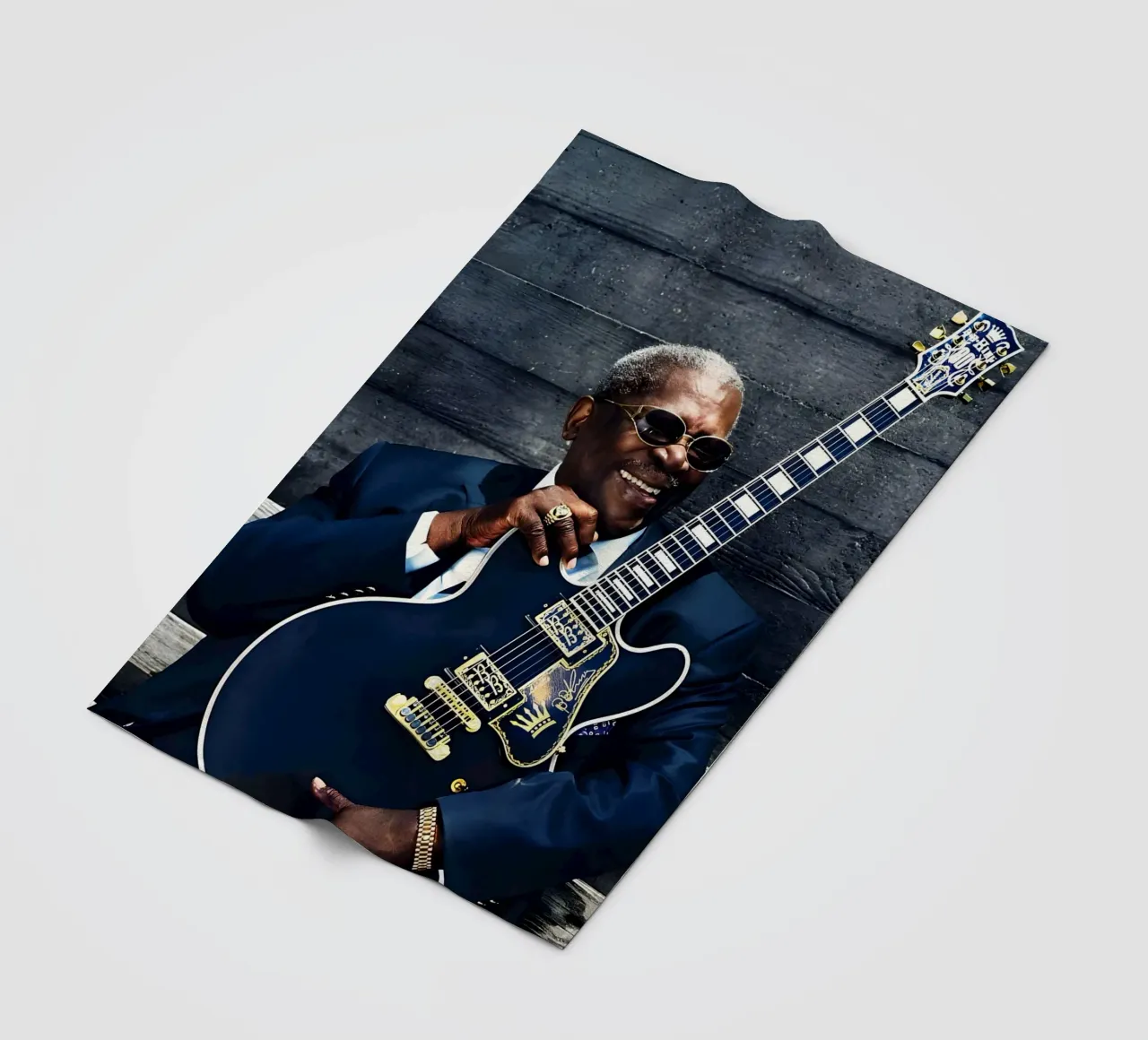 B.B. King coperta in pile da Low poly art