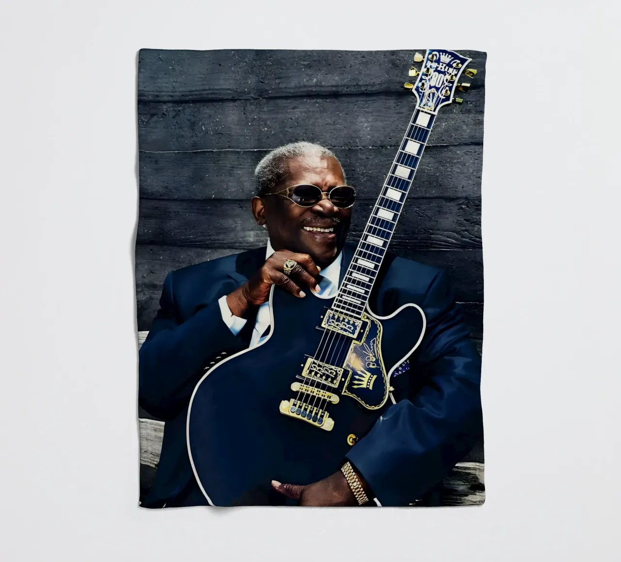 B.B. King coperta in pile da Low poly art