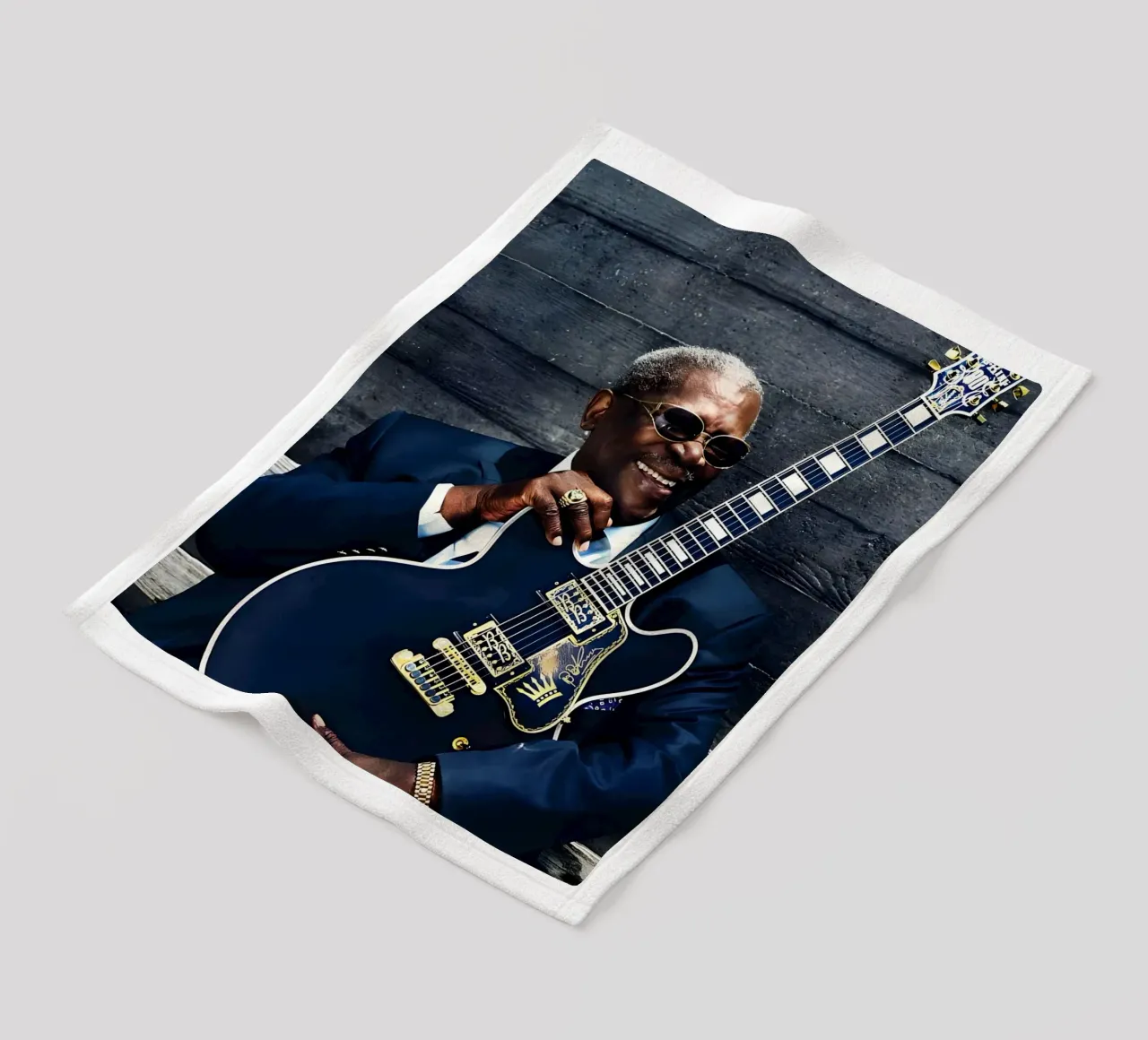 B.B. King coperta in pile da Low poly art