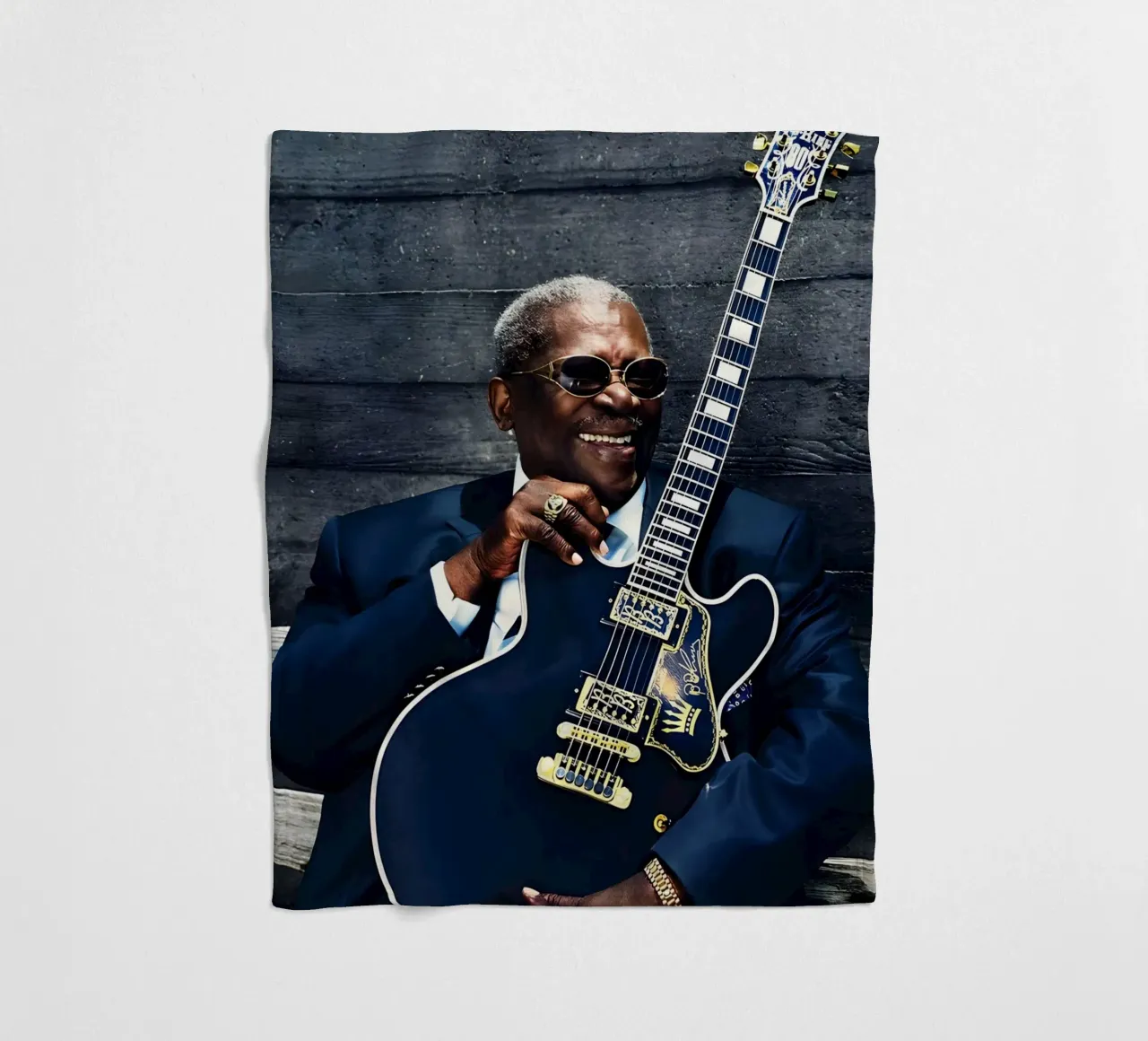 B.B. King coperta in pile da Low poly art