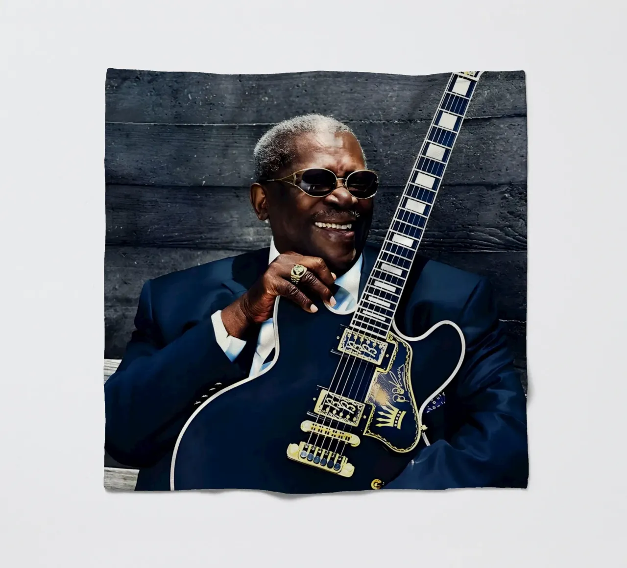 B.B. King coperta in pile da Low poly art
