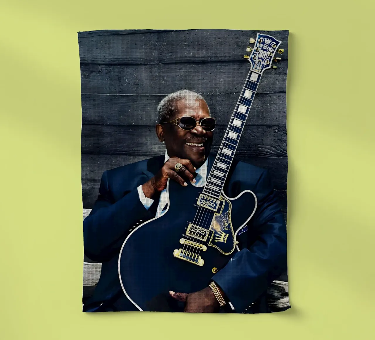 B.B. King canovaccio da cucina da Low poly art