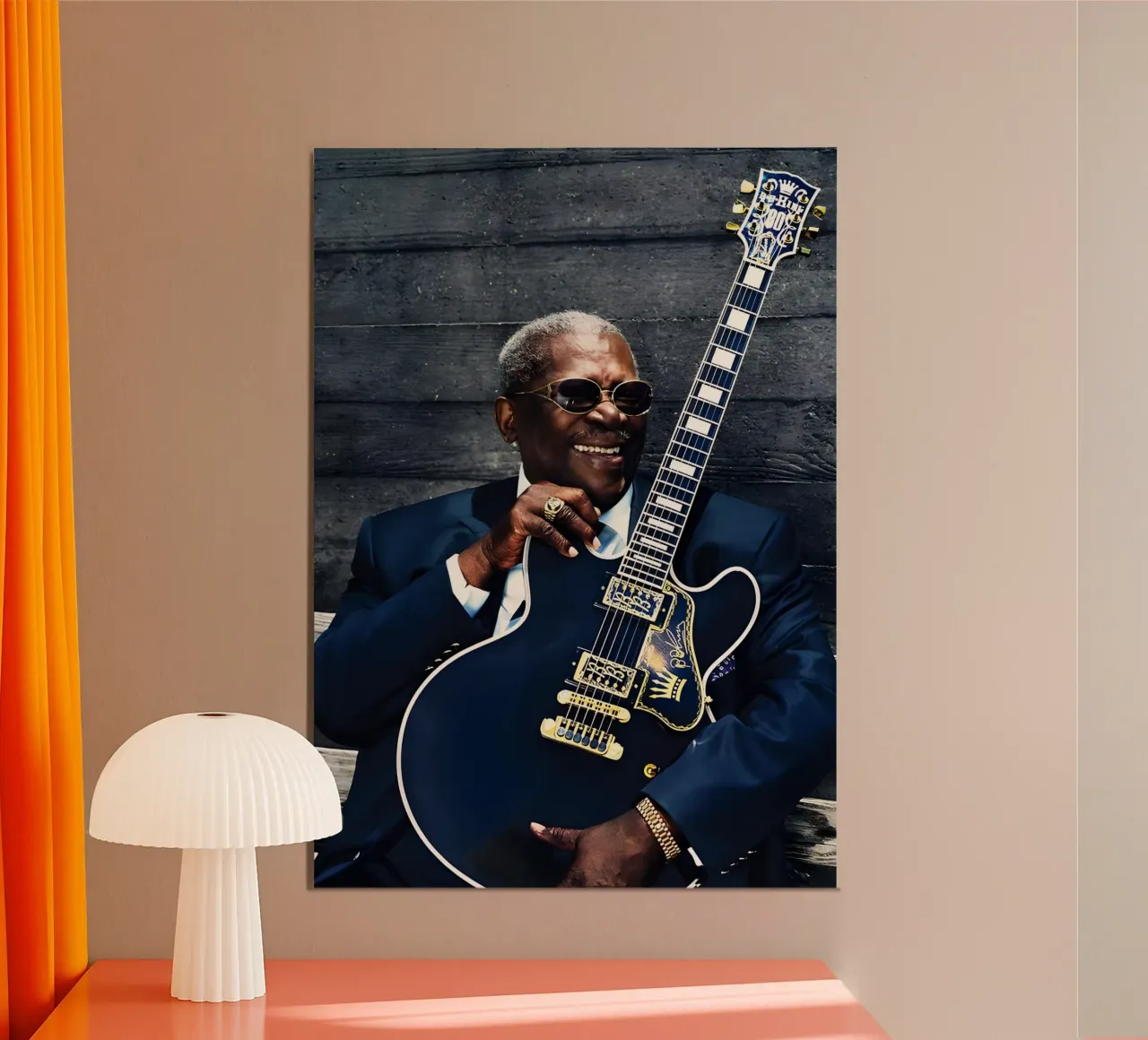 B.B. King poster da Low poly art