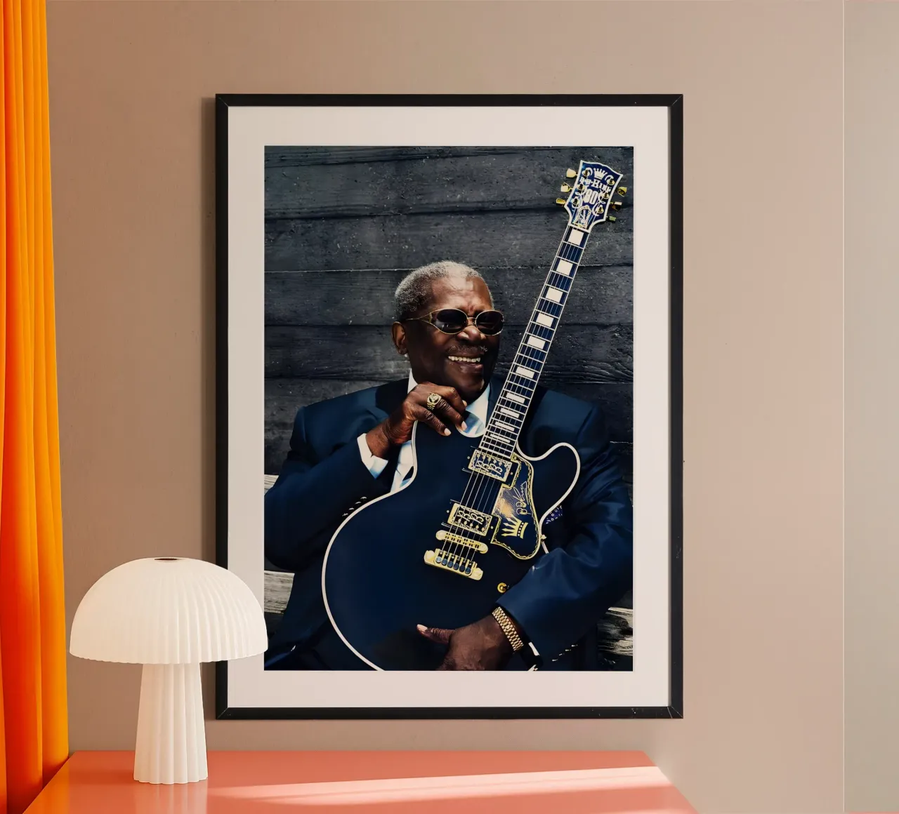 B.B. King poster da Low poly art