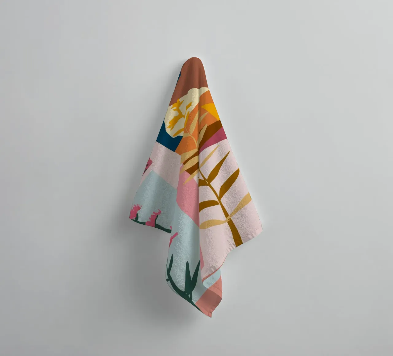 Mano geometrica floreale asciugamano da bagno da Lumie Layers