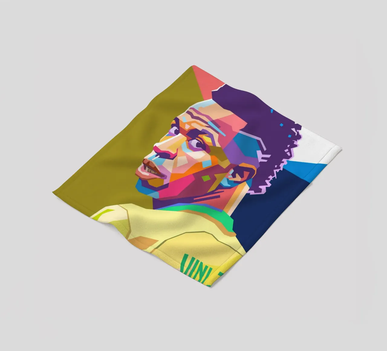 Vinicius Junior Pop-Art-Porträt Fleecedecke von Hantamrata