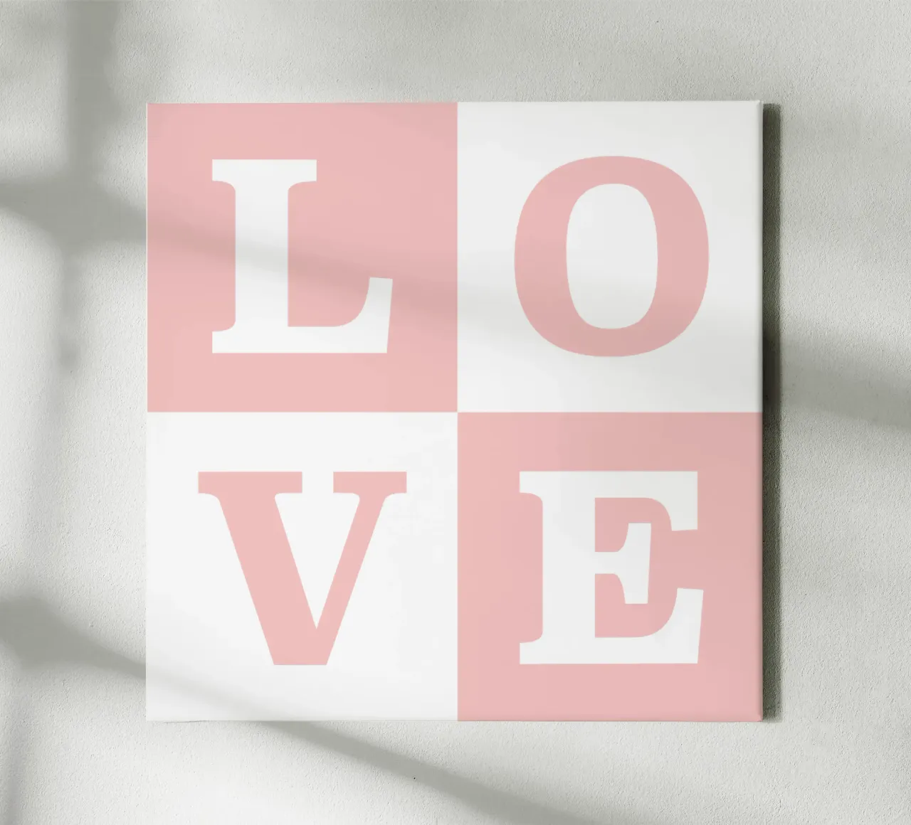 Love Quadrate tela con Cornice a cassetta da RB-Quotes