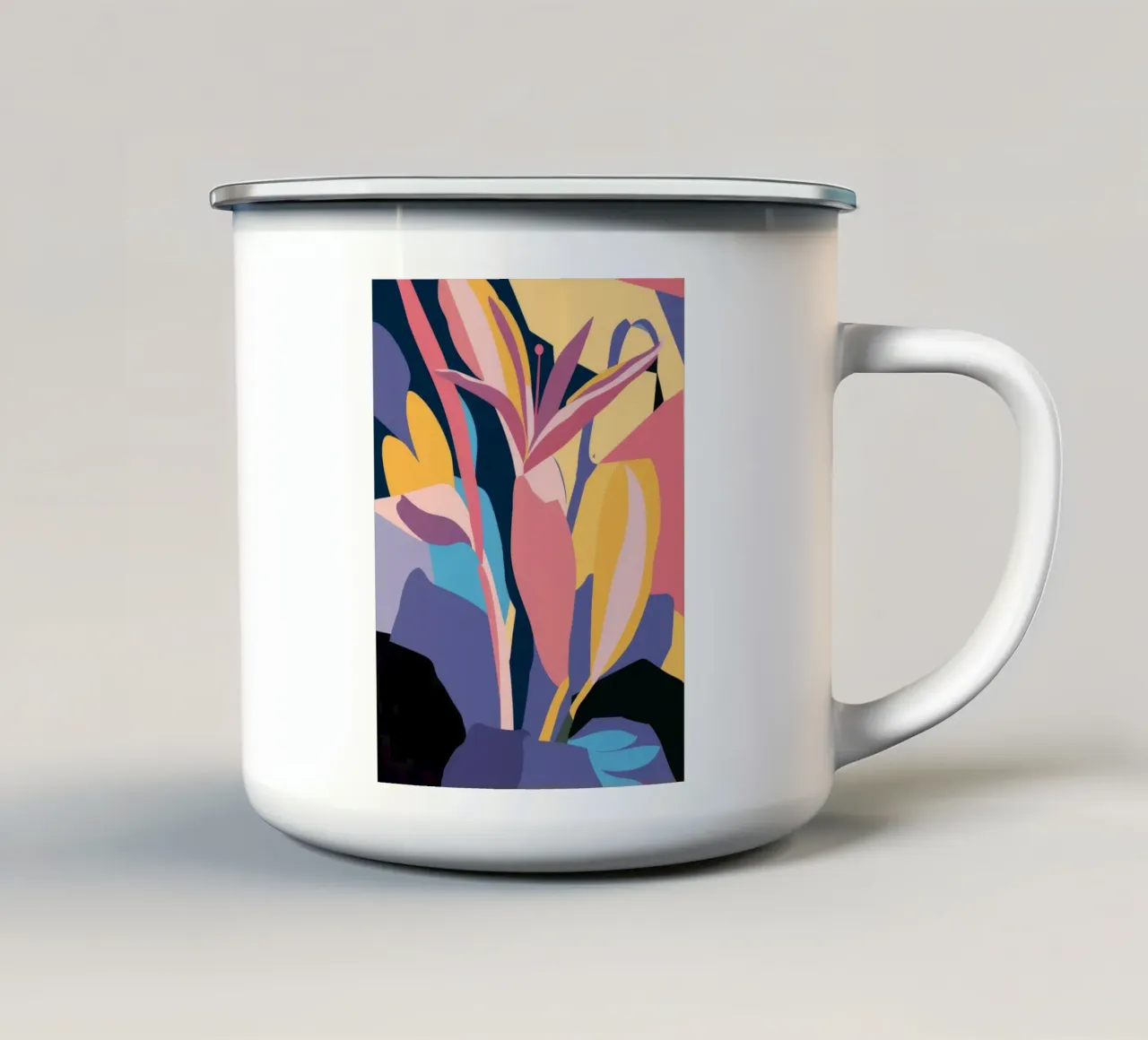 Levendig blad abstract emaille mok van Lumie Layers