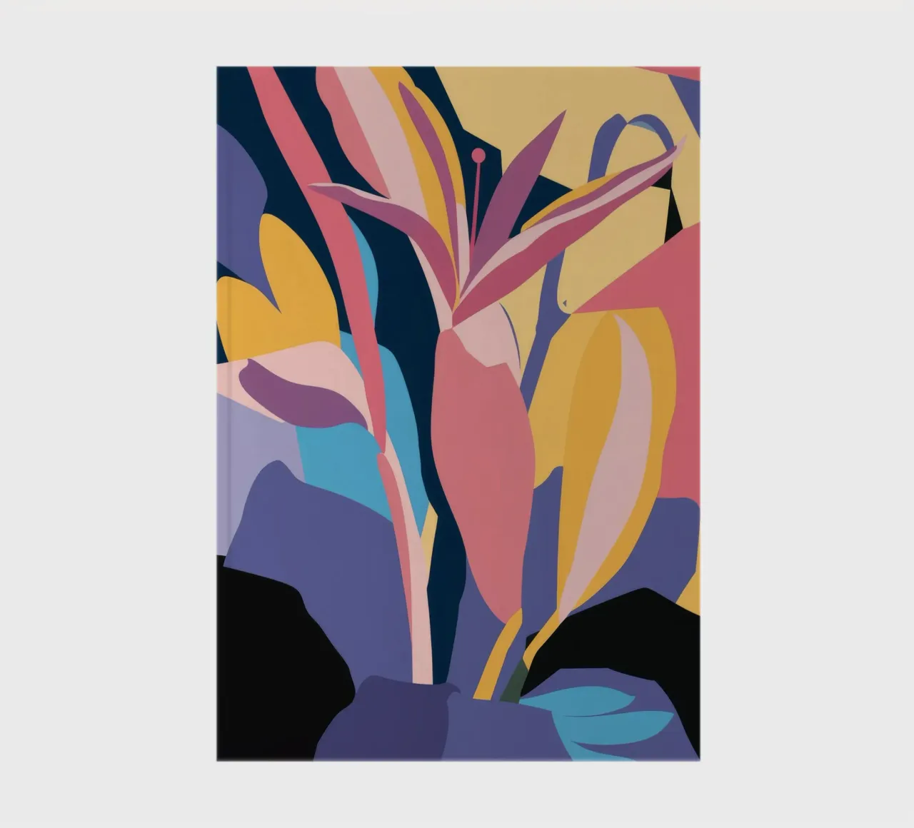 Vibrant Leaf Abstract notebook by Lumie Layers