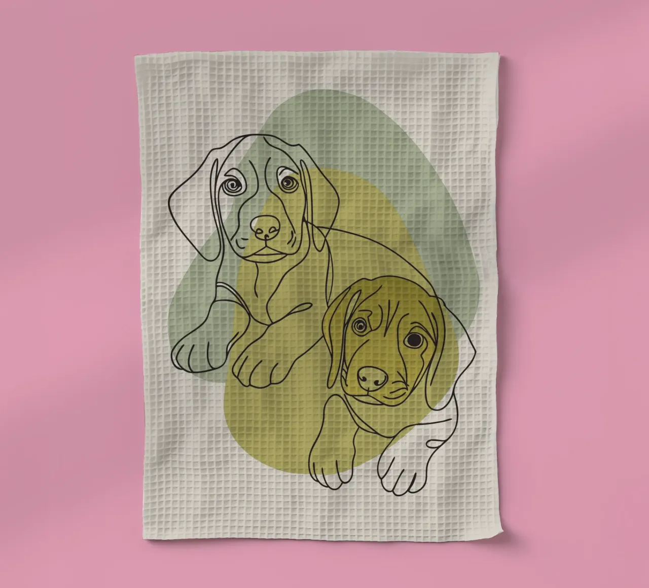 Due cuccioli canovaccio da cucina da RELAXING TOUCH