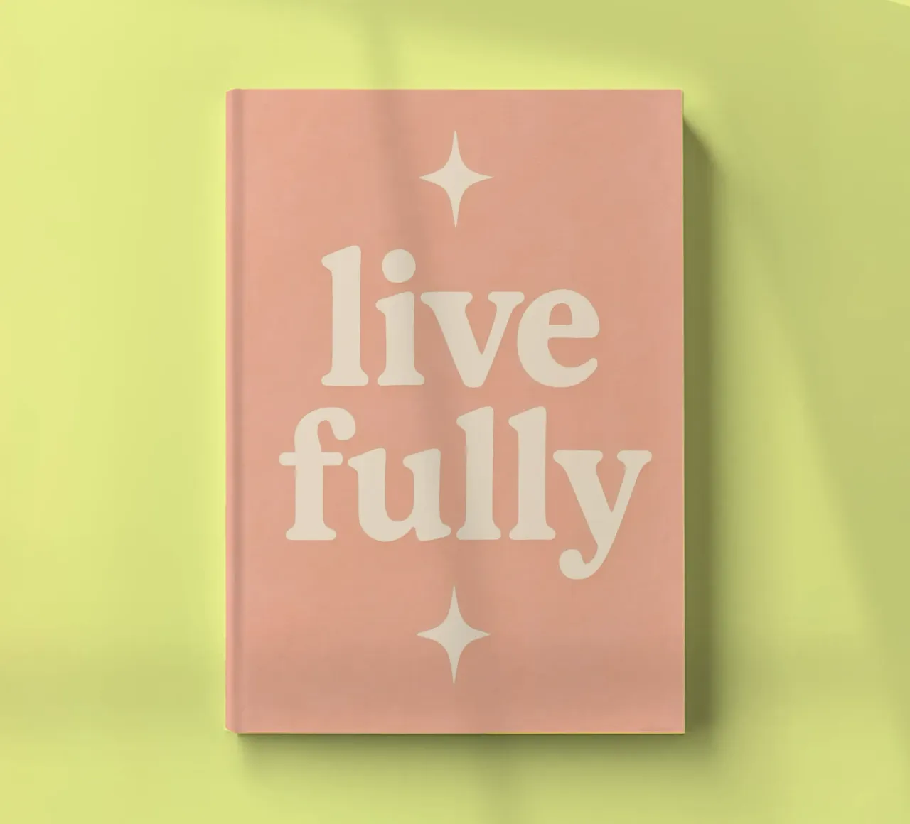 Live Fully (Apricot) notebook by treechild