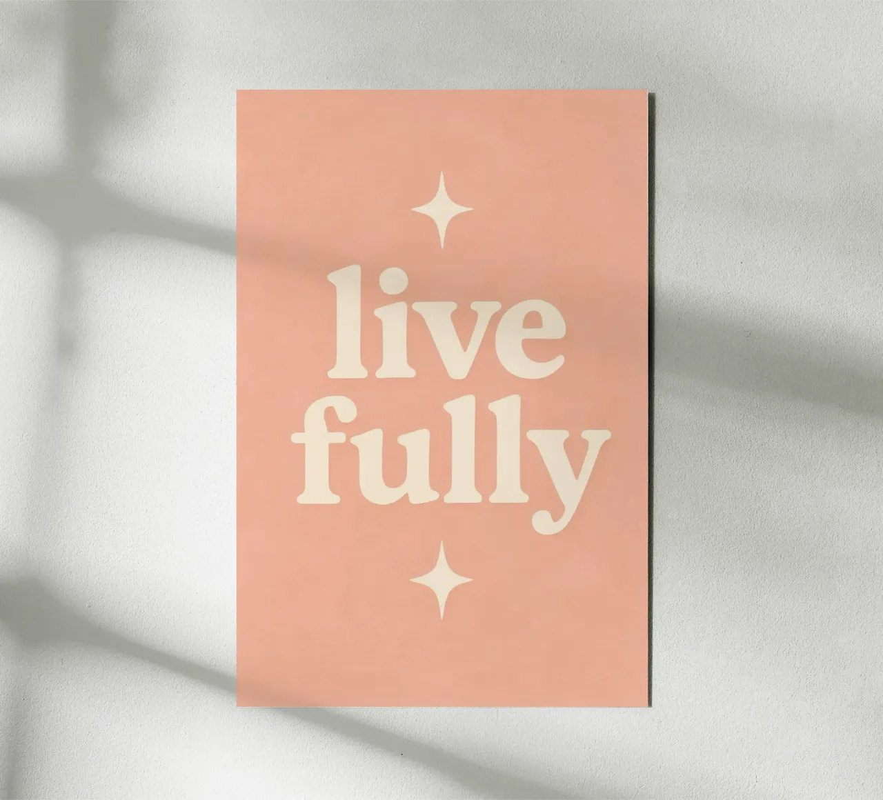 Live Fully (Apricot) alluminio dibond da treechild