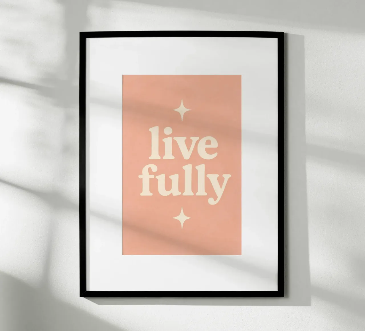 Live Fully (Apricot) poster da treechild