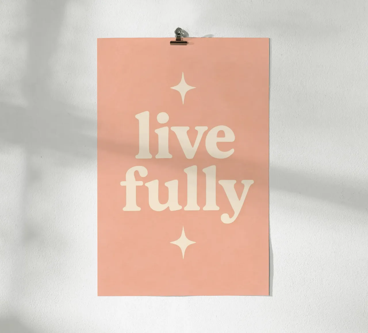 Live Fully (Apricot) poster da treechild