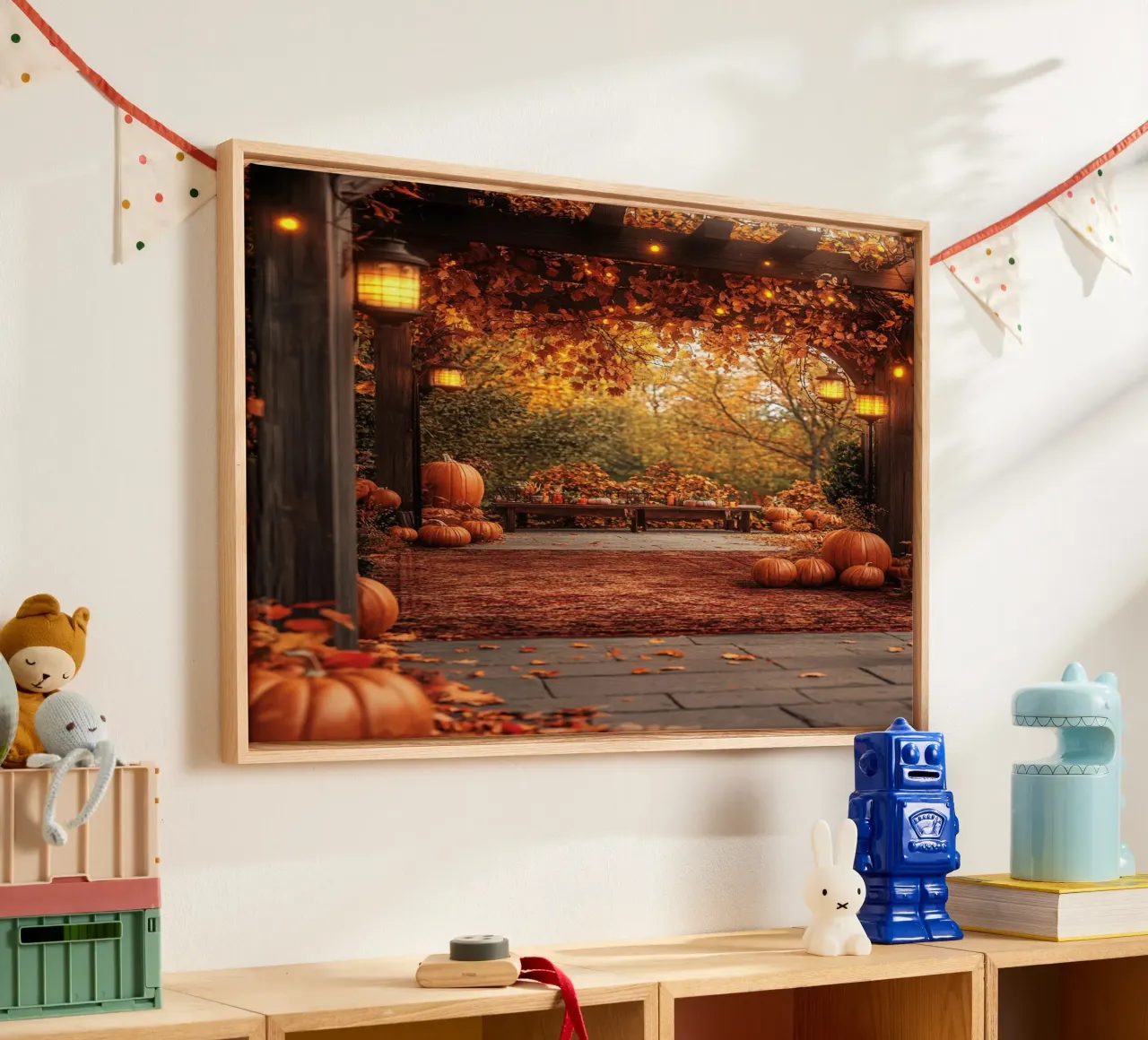 Autumn Vibes canvas with Floater frame by PhotoVibe Decor