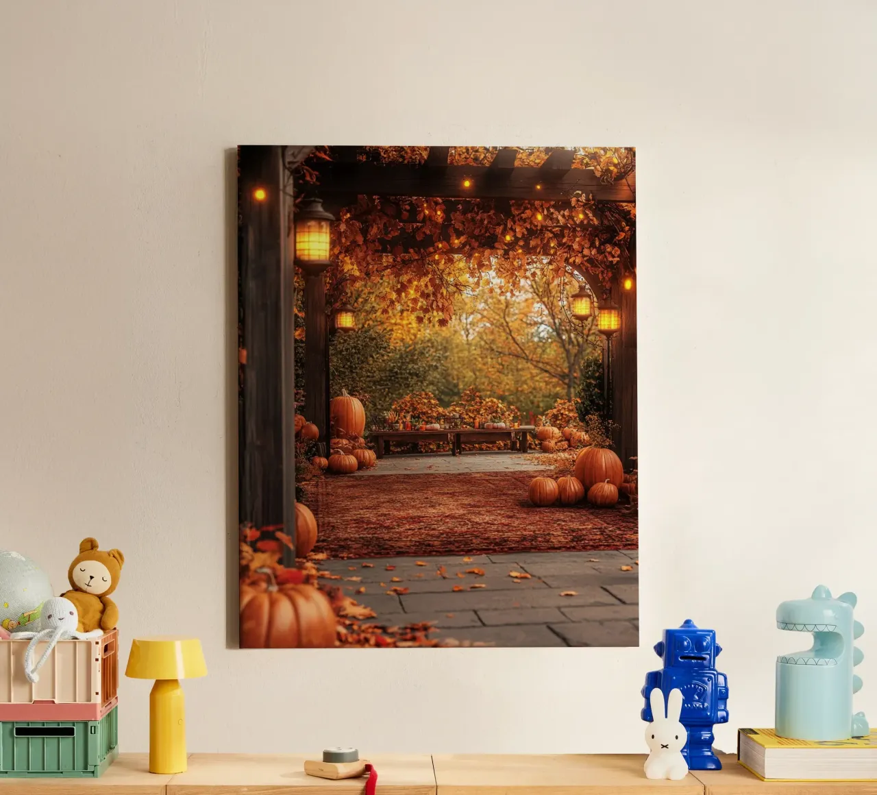 Autumn Vibes canvas with Floater frame by PhotoVibe Decor