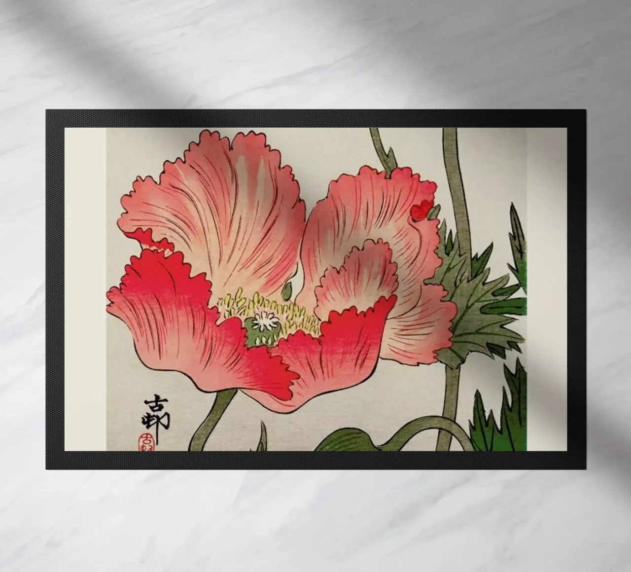 Koson - Birds and Plants felpudo de Vintage by JUNIQE