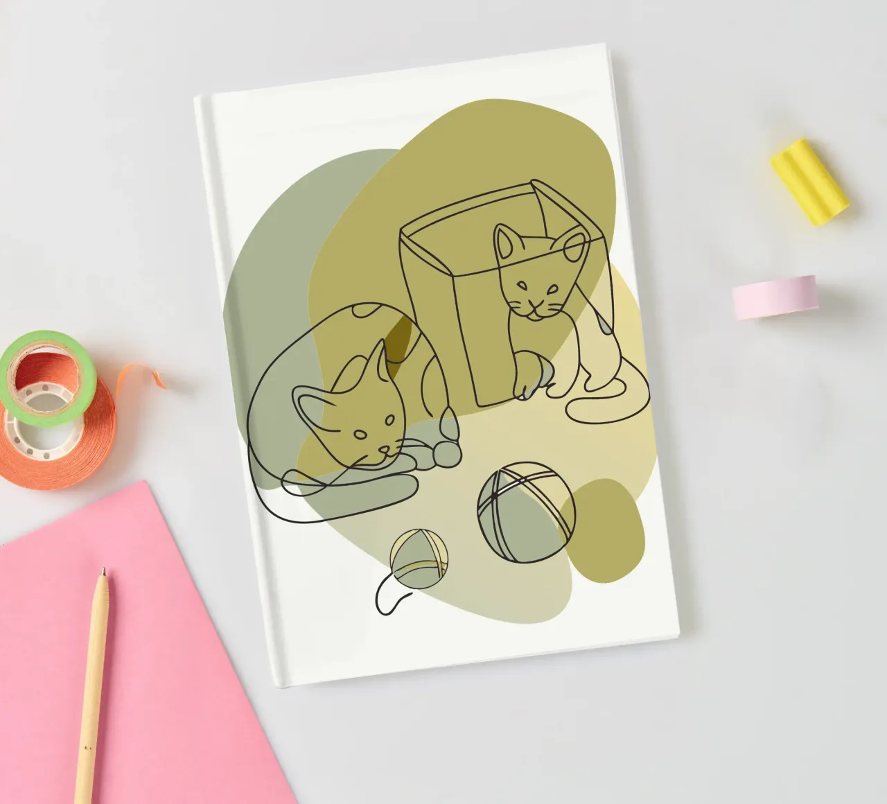 Two Kittens notebook by RELAXING TOUCH
