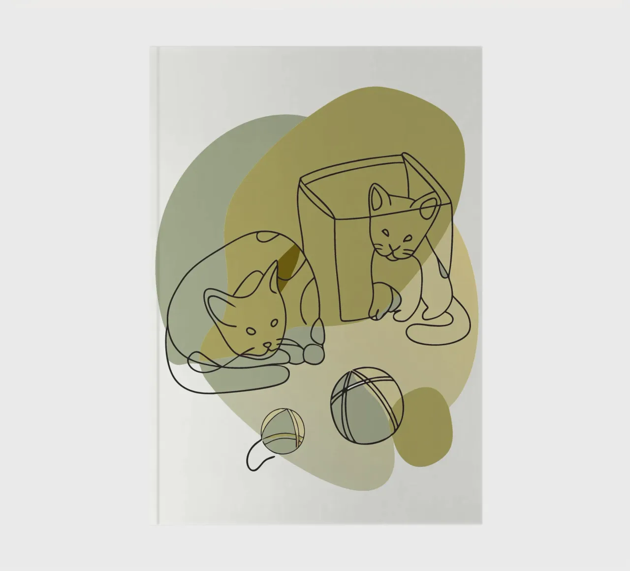 Two Kittens notebook by RELAXING TOUCH