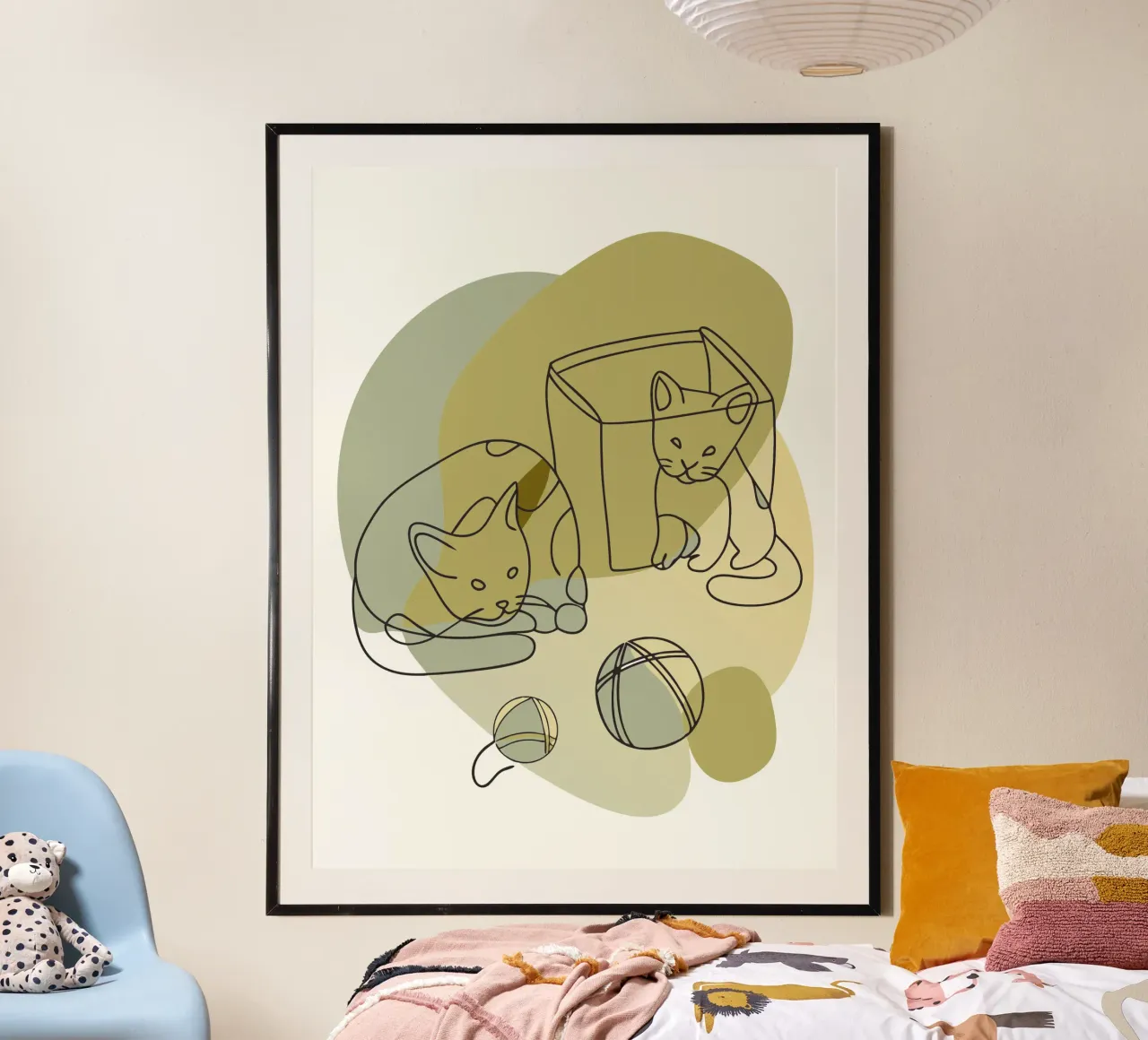 Twee kittens poster van RELAXING TOUCH