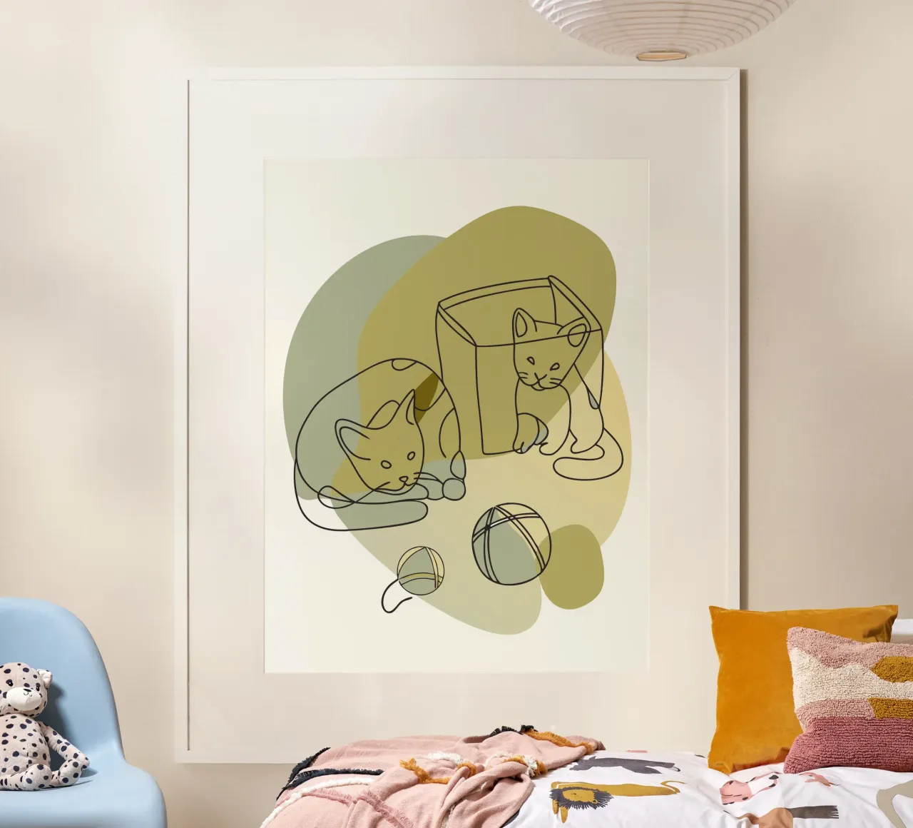 Twee kittens poster van RELAXING TOUCH