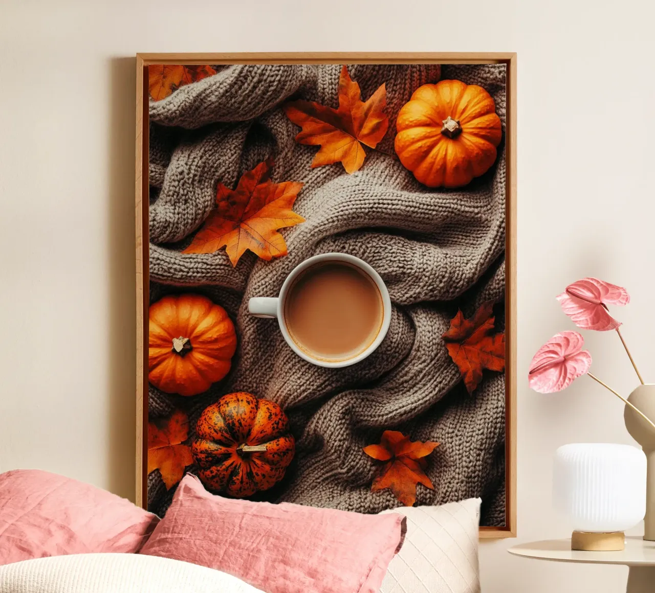 Autumn Vibes canvas with Floater frame by PhotoVibe Decor