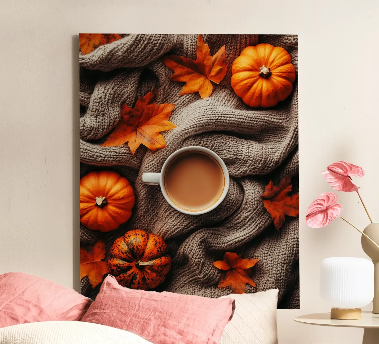 Autumn Vibes canvas with Floater frame by PhotoVibe Decor