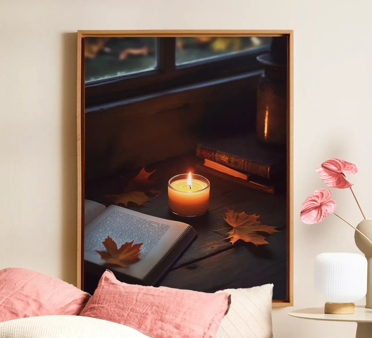 Herbst-Vibes Leinwand mit Schattenfugenrahmen von PhotoVibe Decor